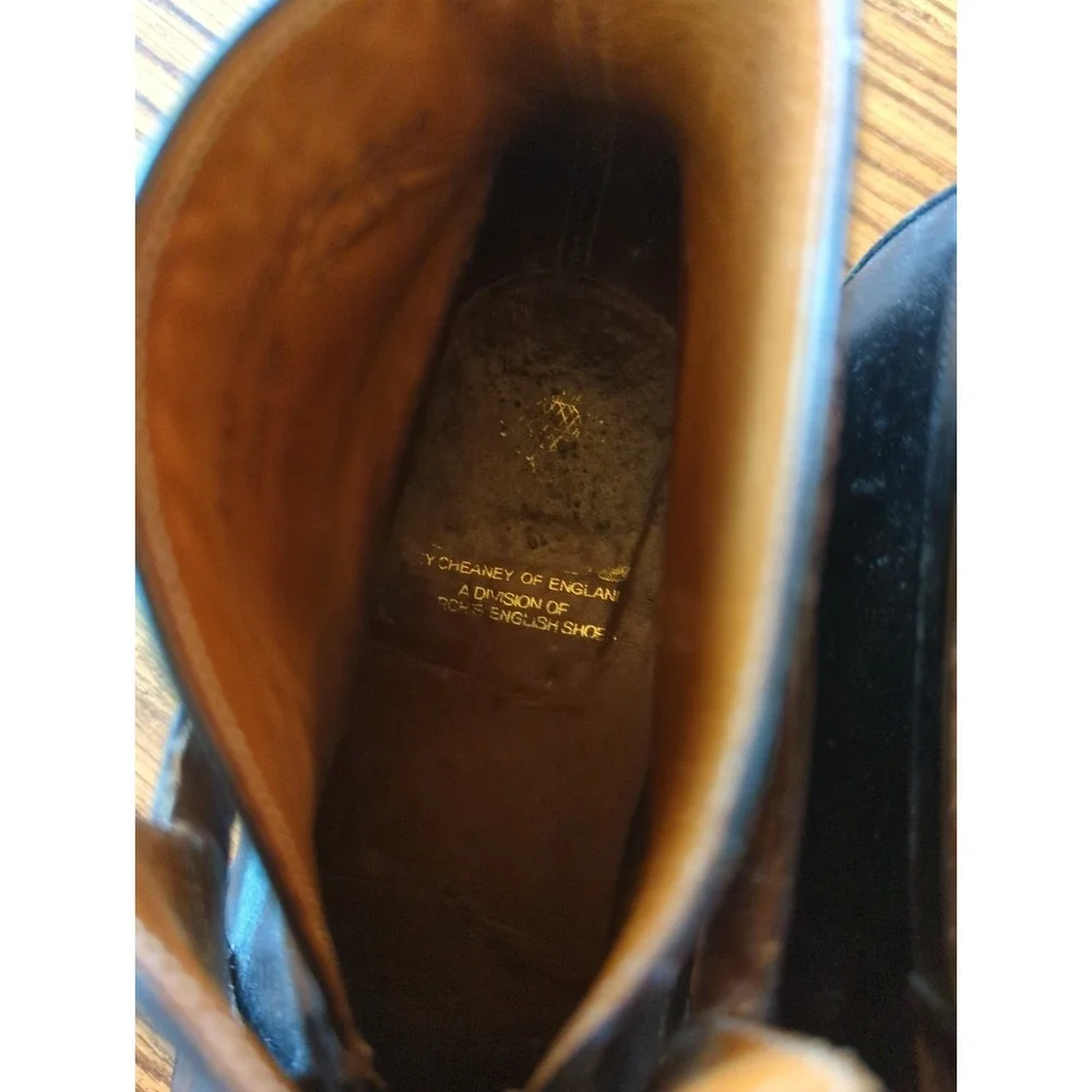 Vintage CHURCH'S CHEANEY Black Monk Strap Boots US Size 9 Made in England